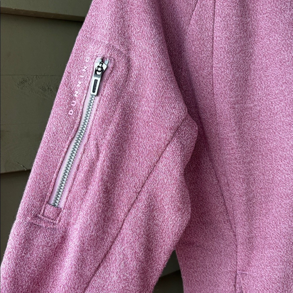 Dunning Golf Long Cove Club Mauve Half-Zip cozy Hoody Sz S. Kangaroo pocket